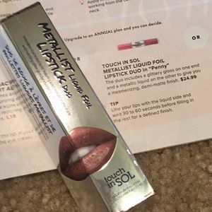 Touch Sol Metalist Liquid Foil Lipstick Duo Penny